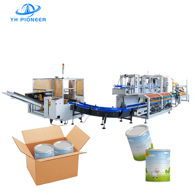 Bon prix Machine d'emballage automatique complète de poudre de lait en conserve carton pour un emballage rapide et fiable en ligne