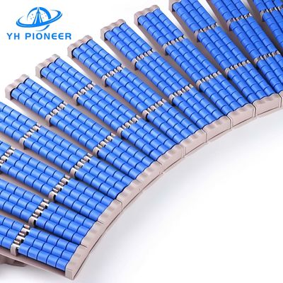 Plaque de chaîne à billes en acier avec courroie modulaire PP PE POM pour un transport en douceur