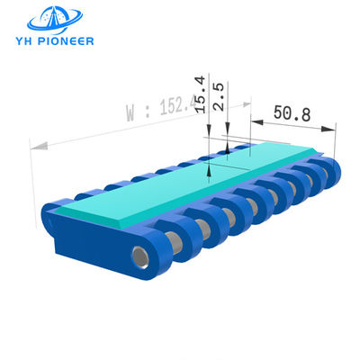 Bon prix Ceinture modulaire en PP durable avec surface en caoutchouc pour des solutions de transport à faible bruit et choc absorbant en ligne