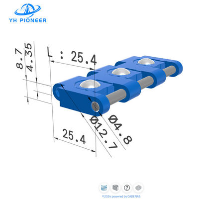 Bon prix Polyoxyméthylène POM ceinture modulaire en plastique avec rouleau pour l'automatisation et le tri en ligne