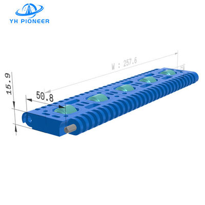 Bon prix Ceinture modulaire en plastique en PP avec rouleaux pour systèmes de transport industriels automatisés en ligne