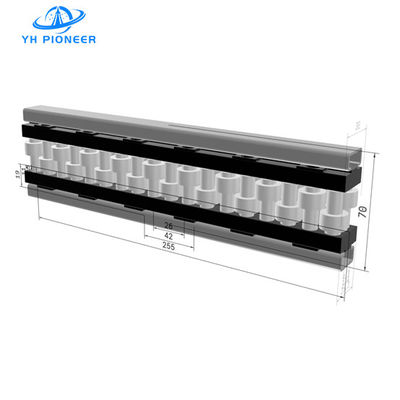 Bon prix Conveyeur réglable rail de guidage à rouleaux à rangée unique séparé avec POM durable et construction en acier inoxydable en ligne