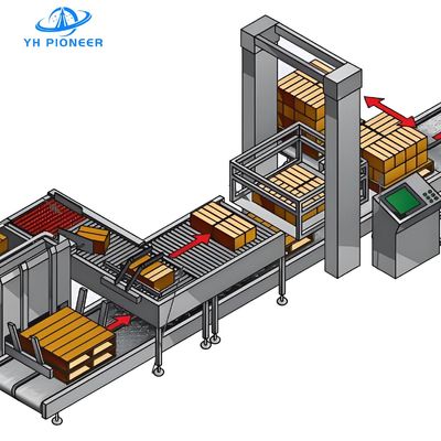 Bon prix Machine de palettisation à couche entière efficace pour 10-20 boîtes/min avec 12,0 kW de puissance et 0,6 m3/h de consommation d'air en ligne